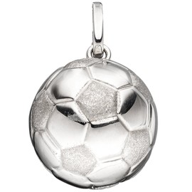 Jobo Children's Football Pendant 925 Silver, Silver, No Gemstone