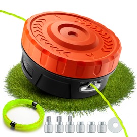 Universal Weed Eater Head Replacement,Easy Feed Trimmer Head Weed Wacker Head for Echo, Ego, Dewalt,Stihl,Ryobi,String Trimmer Replacement Head With 14ft 095" Trimmer Line,6 Adapts,Simple Tap & Go
