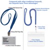 Horizontal ID Badge Holder with Breakaway Lanyards Clear Plastic Name
