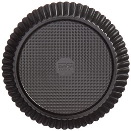 Zenker Pure Women's Fruit Tart Mould Diameter 28 cm Baking Mould Delicious Fruit Tart Tart Flan Tin (Colour: Black, Qty: 1