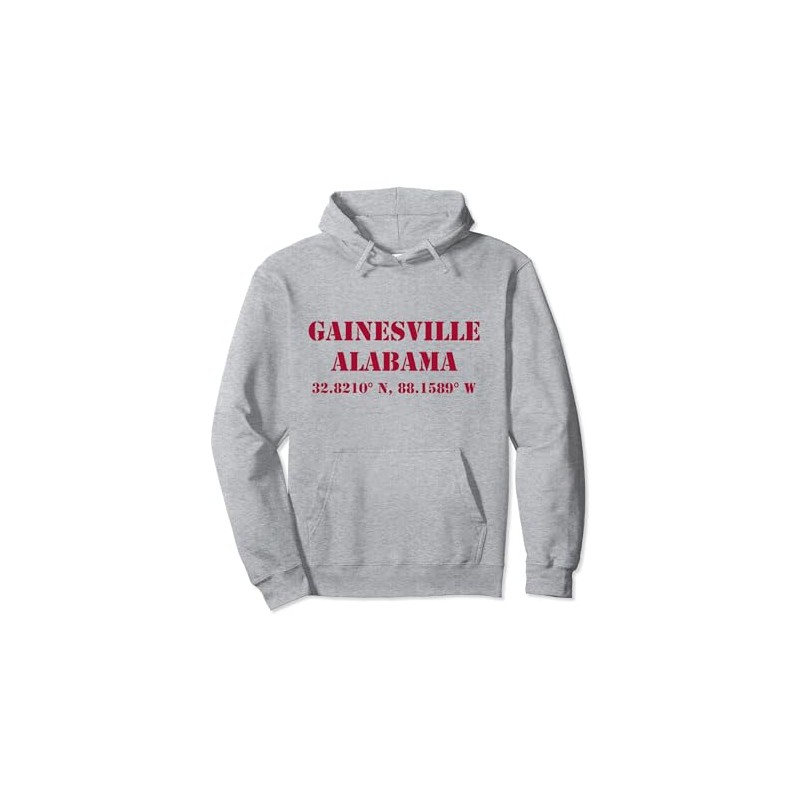 Gainsville Alabama Koordinaten Souvenir Pullover Hoodie