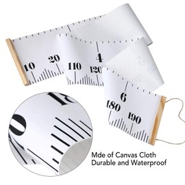 Growth Chart for Kids, Nursery Decor Hanging Ruler, Canvas Height Chart for Baby, Height Measuring Chart for Kids Room Wall Decorations 79"x7.9"