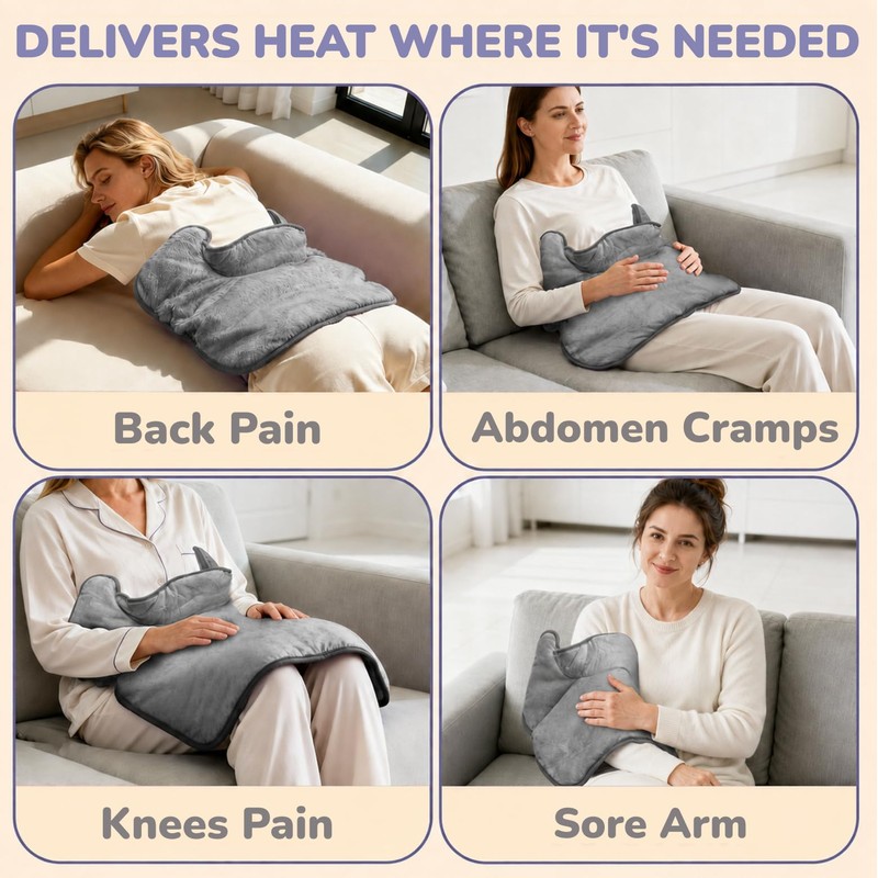 Heating Pad for Back Pain Relief, Weighted Heating Pad for