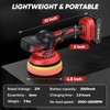Cordless Car Buffer Polisher kit w/ 2x2000mAh 21V Batteries, 6