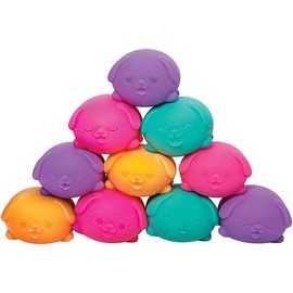 NeeDoh Teenie Funky Pups - Sensory Fidget  - 3 Mini Groovy Globs in Assorted Colors - Ages 3 to Adult (Pack of 1)