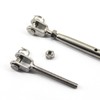 2Pcs 304 Stainless Steel Rigging Screw Jaw Closed Body M8,
