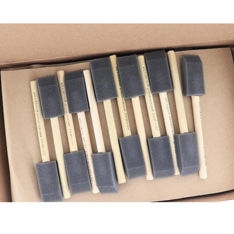 Jen Manufacturing Poly Foam Brush - 1 Inch (Pack of