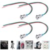 4 Sets Common Cathod Round LEDs, 10mm Prewired Two Tone