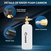 Saker Foam Cannon, 1/4 Inch Quick Connect, Power Washer Foam