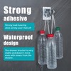 GwernKB Handheld Shower Head Holder with 2 Hanger Hooks,Strong Adhesive&Waterproof