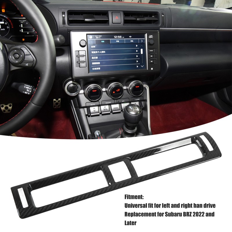 Center Console Air Outlet Cover Carbon Fiber Dashboard AC Vent