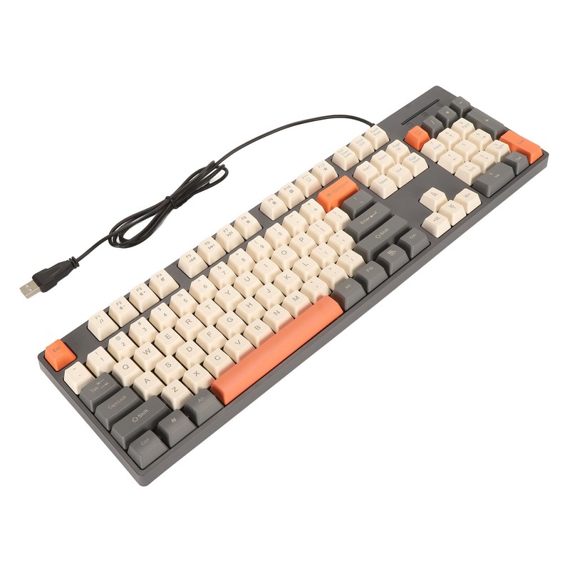 104 Keys Wired Keyboard 3 Colors Cute Gaming Keyboard USB