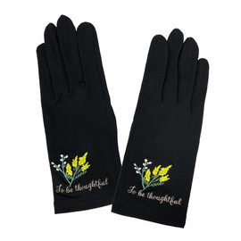 Milieu W6815-40 UV Protection Gloves, Short, Sun Protection, Women's, Cooling, Breathable, UV Protection, UV Gloves, Driving, Bicycle, Sports, Golf, Summer, Mimosa, Black