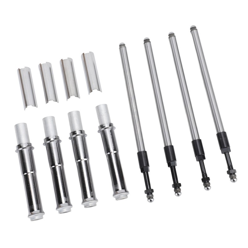 24PCS Adjustable Pushrods Cover Kit 0928 0023 Chrome Push Rod
