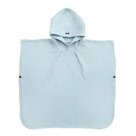 NARDONI Bath Poncho for Kids - Cuddly Cotton Poncho Towel - Quick Drying - Poncho Bathrobe with Hood & Buttons, Creamy Mint