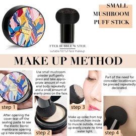 Mushroom Head CC Cream,Air Cushion BB Cream,Liquid Foundation, Flüssige Grundierung,Concealer Moist Makeup Gleichmäßige Hautfarbe Make Up Grundierung (Natürlich)