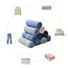 YQQKIRA520 100-Pack Storage Elastic Bands with Buckle: Clothing Storage Solution