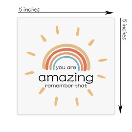 Desk Decoration, ‘You Are Amazing’ Motivational Wooden Box Sign Decor for Home, Office, Classroom, Dorm, Inspirational Gifts for Friends, Classmates, Colleague, Family, Back-to-school Season.(013)