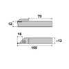 PAULIMOT Parting Steel Holder 12 x 12 mm with Indexable
