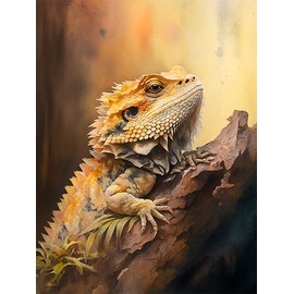 Diamond Painting Kits for Adults,Bearded Dragon 5D DIY Diamond Art Kits Full Drill Diamond for Gift Wall Decor Gem Arts Funny Animals 12 * 18inch