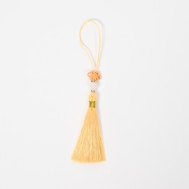 Hanbok Norigae Keychain - Traditional Korean Knot Keyring Yellow 12ea