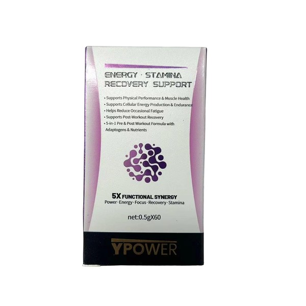 Ypower Pre Workout Energy Supplement – Vegan Capsules with B