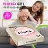 4 x Boxed Round Coasters - Name Hanna Marble Stone