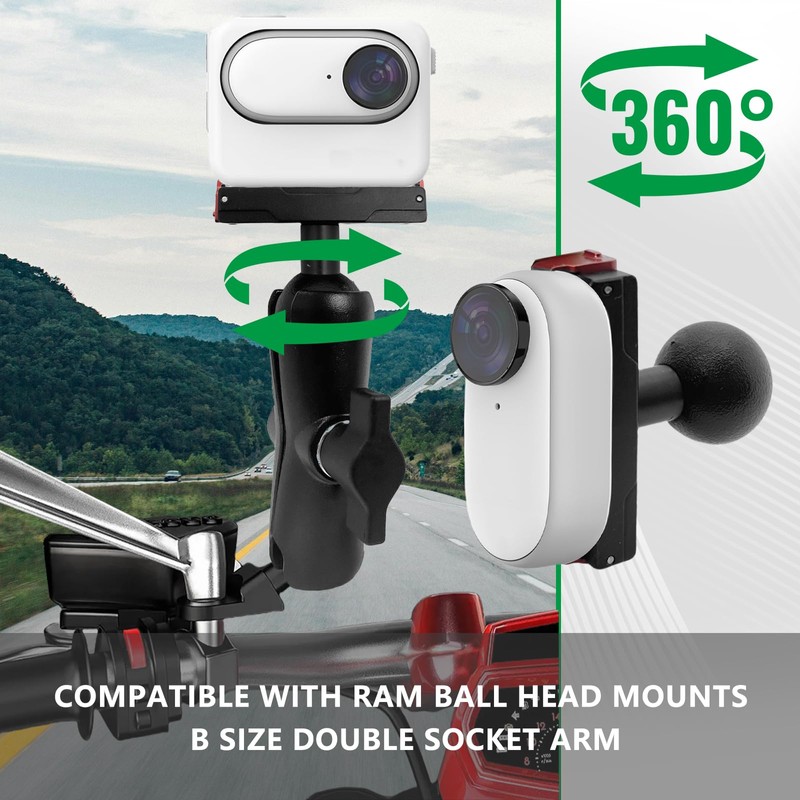 1 "Ball Mount Adapter for Insta360 GO3s Magnetic Quick Mount