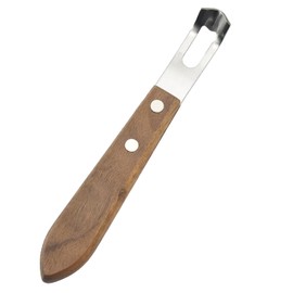 Generic Channel Knife, Lemon Peeler Zester Tool, Wood & Stainless Steel Peeler, Ultra Sharp Lemon Rind Twist Peeler Tool, Kitchen Tool for Lemon Orange Citrus Fruit Grater, Small, Brown