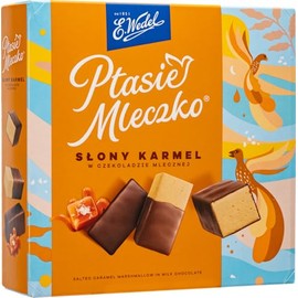 E. Wedel, Ptasie Mleczko Candy Box, Polish Bird's Milk, Salted Caramel Flavor Marshmallow in Milk Chocolate, 340g/12oz