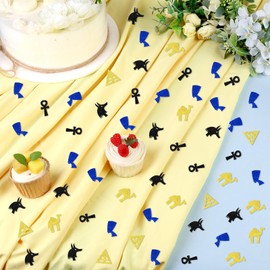 Cheereveal 200pcs Glitter Egypt Theme Confetti, Ancient Egypt Theme Table Decorations, Pyramid Mummy Pharaoh Decorations, Egyptian Birthday Baby Shower Party Supplies