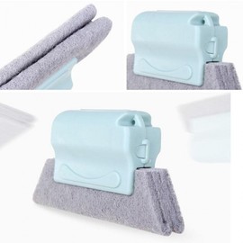 Efficient Window Groove & Sill Cleaning Brush with Cloth Home Blue GD12141 100ea