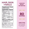 3 Pack Hair Skin Nails 240 Gummies (3x80) 2500 mcg