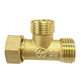 Tee Connector 1/2" 3 Way Hose Connector T-Shape Equal Pipe Connecting Fittings for Water Pipe Adapter/Coupler (Type C)