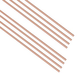 13" Length Pure Copper Round Rod (Dia 2.0 mm,12 Gauge) Bare Copper Cu Metal Rod for Metal Craft Hobbies(8 Pcs)