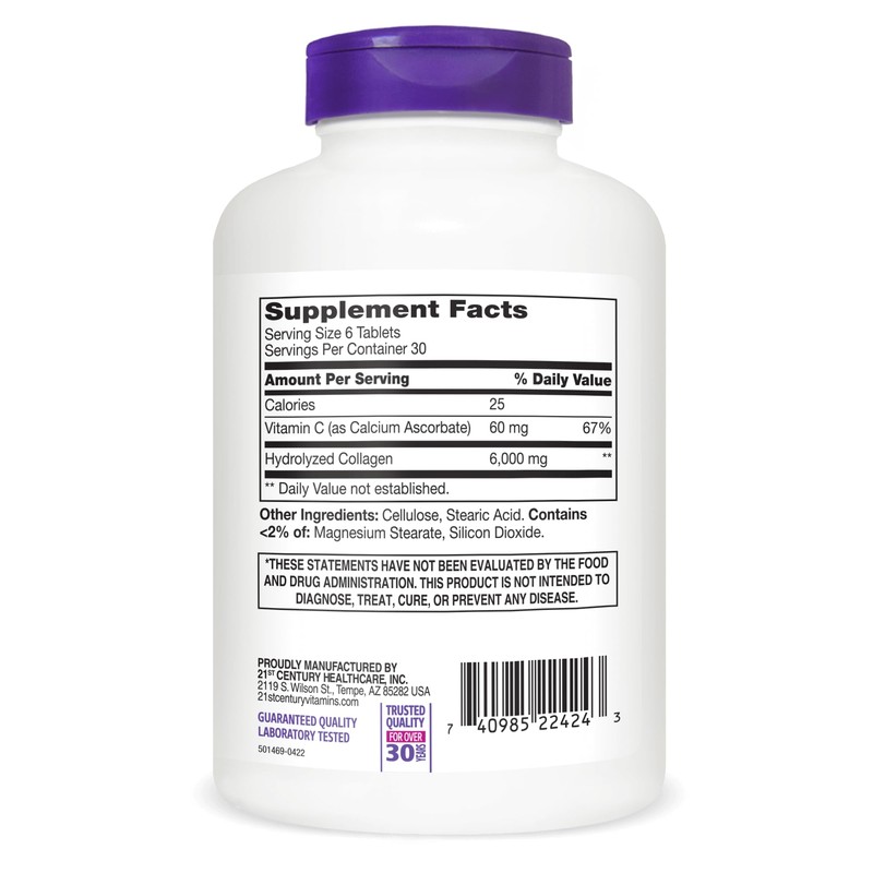 21st Century Super Collagen Plus C - 180 ct, Pack
