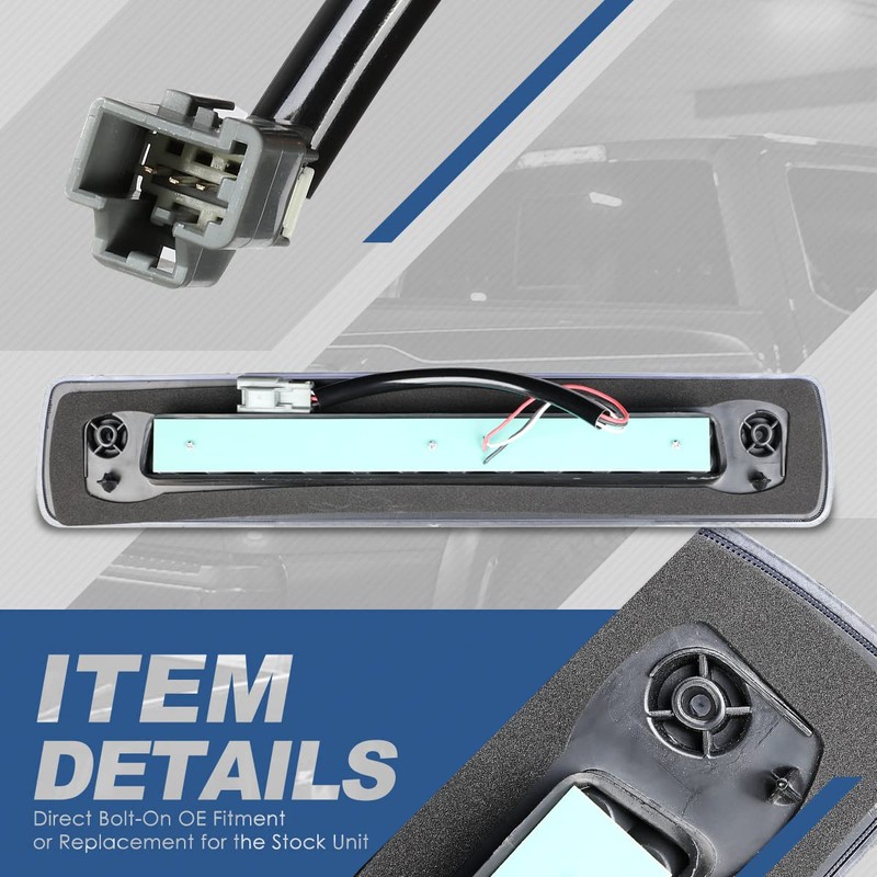 Auto Dynasty Dual Rows LED Chrome Housing High Mount 3rd