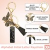 PATIKIL Alphabet Initial Letter Keychain, Resin Cute Keychains with Tassel