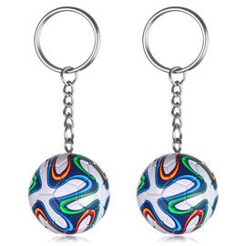 Pack of 2 Key Fob Football Gifts Football Keychain, Mini Football Keyring, 3D Football Sports Keychain, Creative Football Personality Pendant for Children Party Decoration