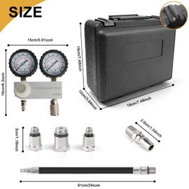 KUNGJUER Cylinder Leak Down Tester Kit, Cylinder Gas Leakage Detector