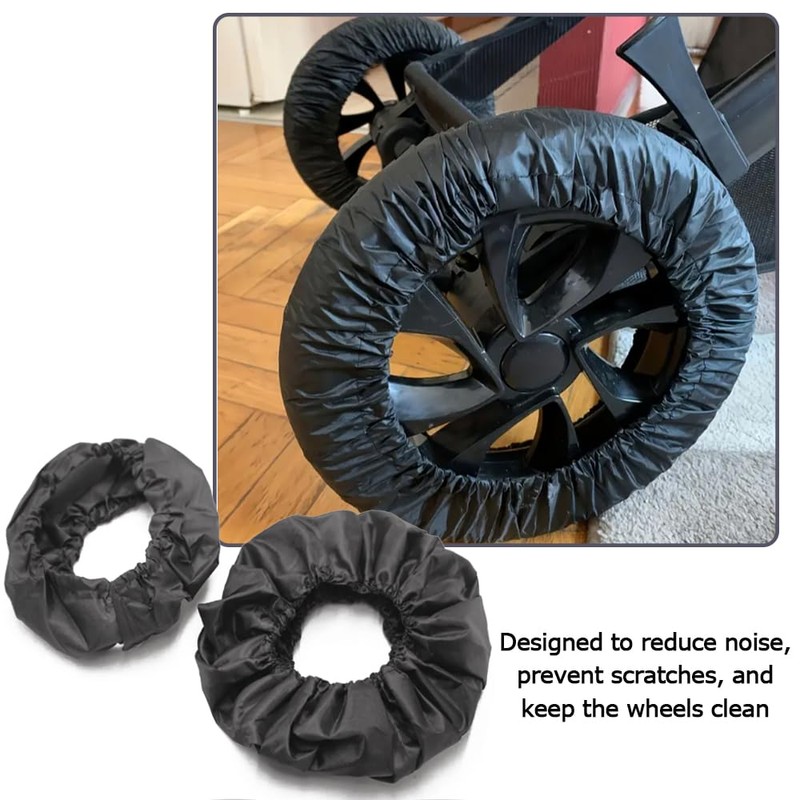 Baby Stroller Wheel Cover Noise Reducing & Anti-Scratch Cart Wheel
