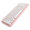 Ajazz Wireless Keyboard Bluetooth 84 Keys Retro Round Keycap Gaming