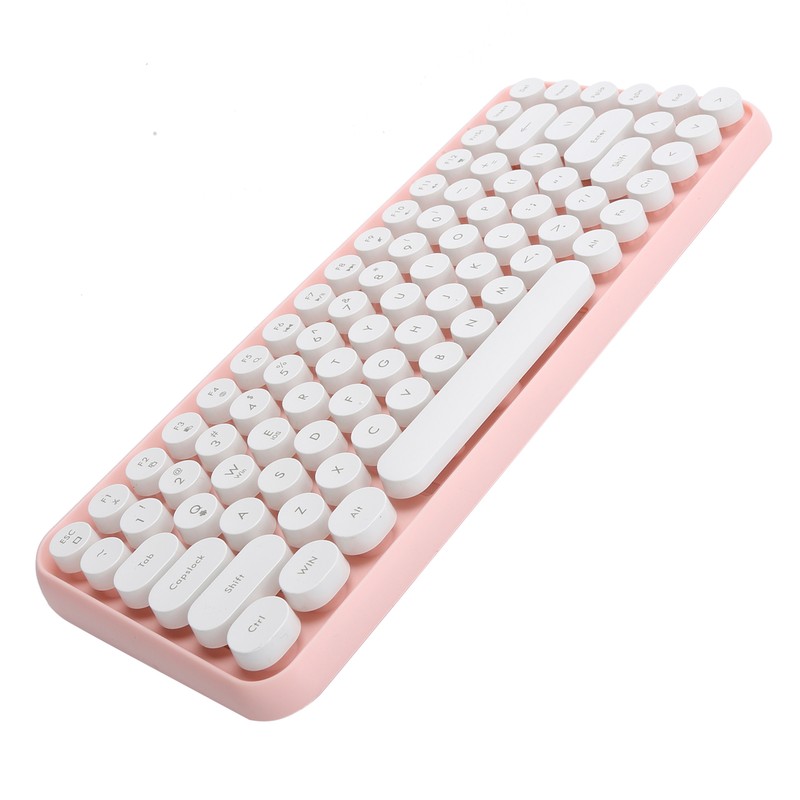 Ajazz Wireless Keyboard Bluetooth 84 Keys Retro Round Keycap Gaming