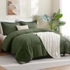 CozyLux Full Size Comforter Sets - Olive Green Comforter Full