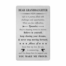 Gifts for Granddaughter - Granddaughter Graduation Card - Granddaughter Gifts for Graduation Birthday from Grandma Grandpa