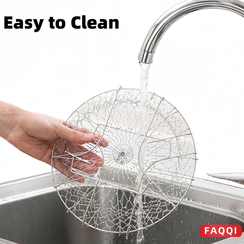 Foldable Stainless Steel Steam Fry Cooking Mesh Strainer – Versatile