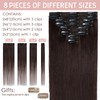 Silk-co Real Hair Clip-In Extensions, 8 Wefts, 18 Clips, 70