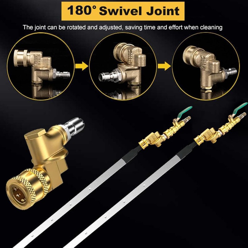 24''Portable Radiator Cleaning Wand,Pressure Air Pump Flush Car Radiator Power