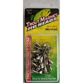 LELAND LURES NEW- TROUT MAGNET- MUSTAD -SILVER- JIG HEADS 25 pc