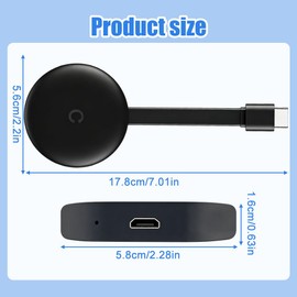 Foreverup Adattatore HDMI Wireless, Dongle HDMI 5G, 4K Full HD Miracast HiFi Dongle, Supporto Video per TV, Android/iOS/Laptop/PC/Monitor/TV Support/DLNA/Airplay